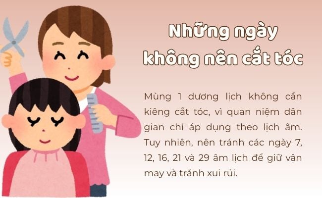 Những ngày không nên cắt tóc
