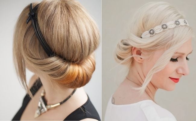 Cách búi tóc cuộn nếp sang trọng