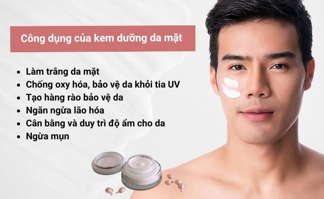 Công dụng của kem dưỡng da mặt cho nam giới