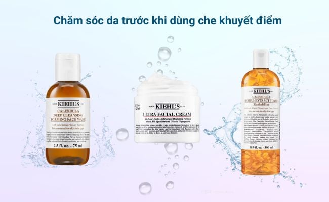 Chăm sóc da trước khi dùng che khuyết điểm