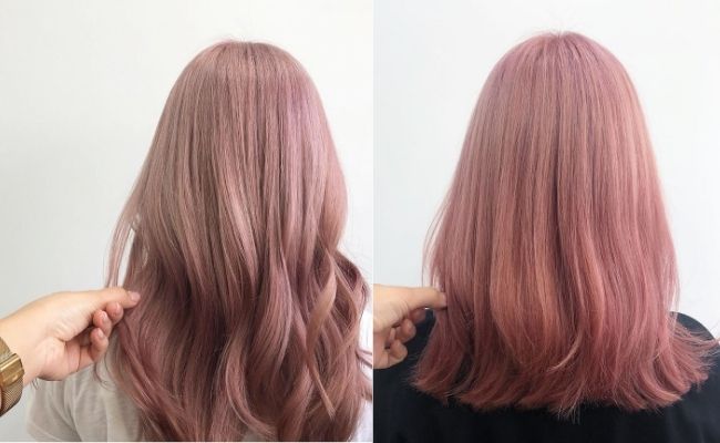 Tóc màu vàng ánh tím