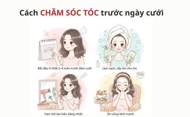 Cách chăm sóc tóc trước ngày cưới cô dâu