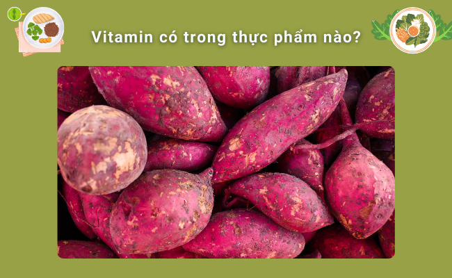 Vitamin A trong khoai lang chủ yếu ở dạng beta-carotene