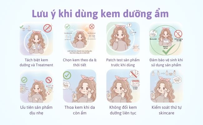 Lưu ý để tránh tình trạng thoa kem dưỡng ẩm bị rát mặt
