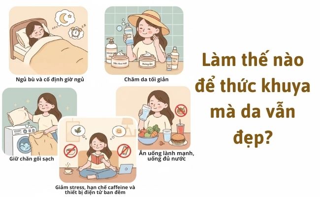 Làm thế nào để thức khuya mà da vẫn đẹp?