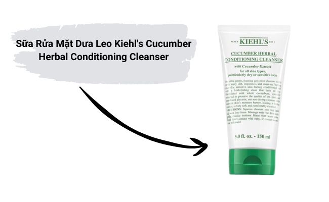 Sữa Rửa Mặt Dưa Leo Kiehl's Cucumber Herbal Conditioning Cleanser