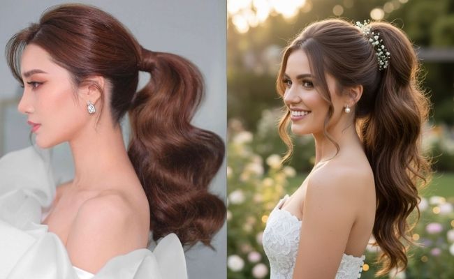 Kiểu tóc cô dâu đẹp, xu hướng, phù hợp với từng gương mặt