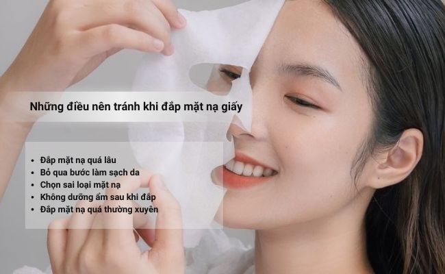 Những điều nên tránh khi đắp mặt nạ giấy