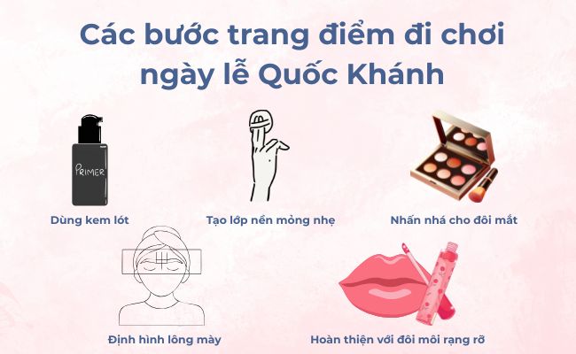 Các bước trang điểm đi chơi ngày lễ Quốc Khánh
