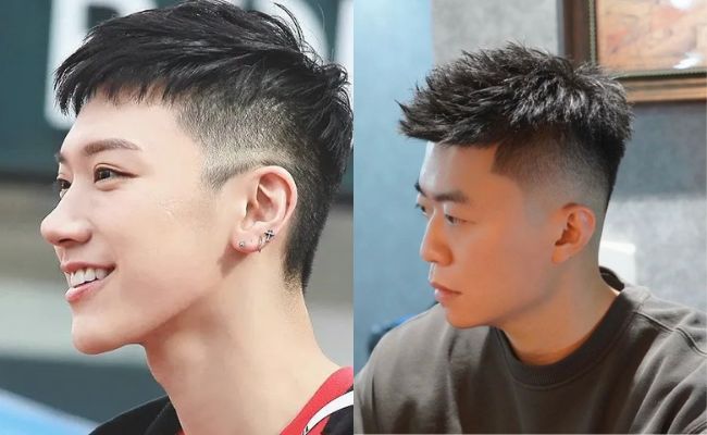 Tóc layer nam ngắn cạo hai bên