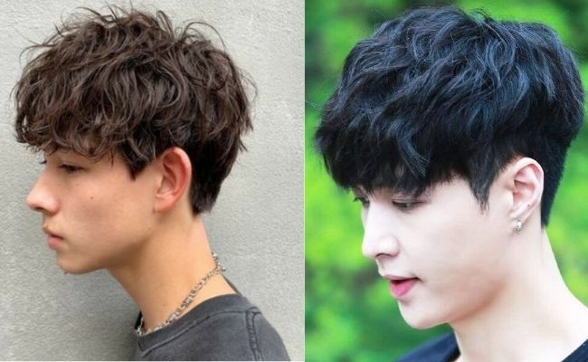 Kiểu tóc cho nam mặt nhỏ gầy uốn tự nhiên