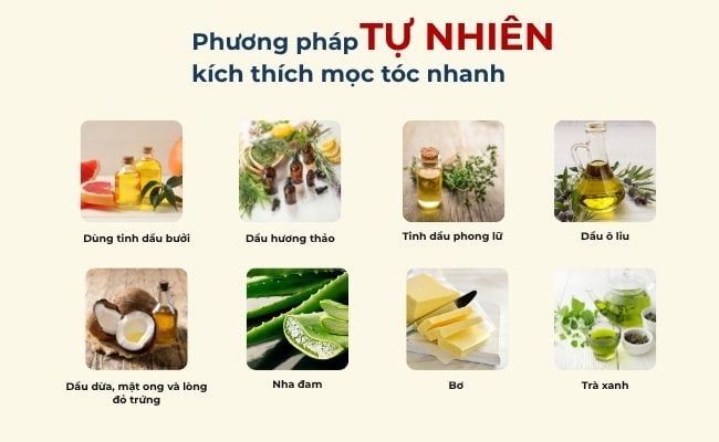 Phương pháp tự nhiên kích thích mọc tóc nhanh
