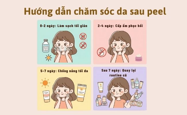 Hướng dẫn chăm sóc da sau peel