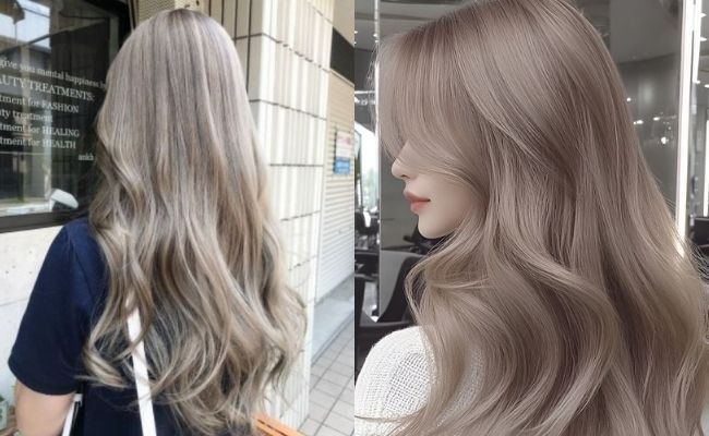 Tóc nâu lạnh ánh kim hiện đại