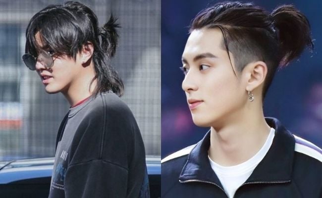 Kiểu tóc nam dài cột đuôi gà cổ điển