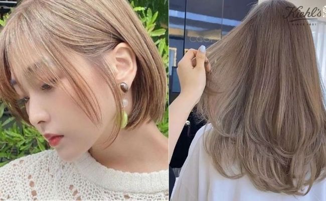 Màu tóc nhuộm cần tẩy nâu trà sữa