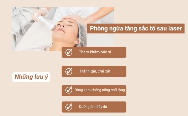 Các biện pháp hạn chế tăng sắc tố da sau laser