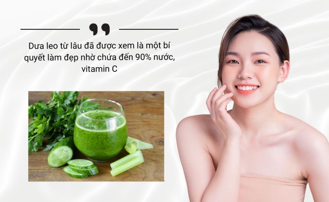 Cách làm trắng da mặt tự nhiên bằng dưa leo