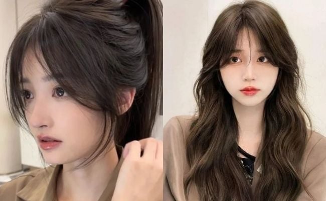 kiểu tóc mái cho mặt dài