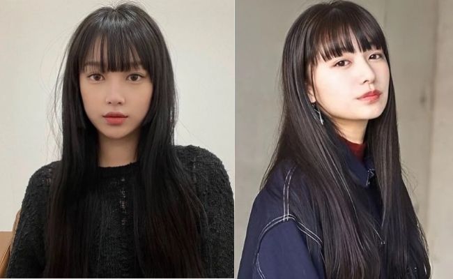 Tóc dài đẹp 2026 với mái bằng