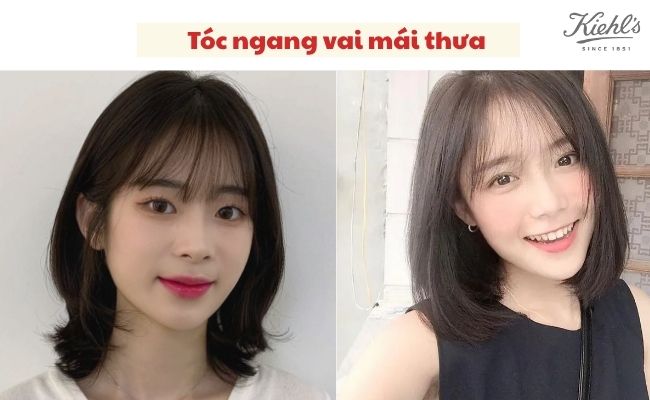 Tóc ngang vai mái thưa