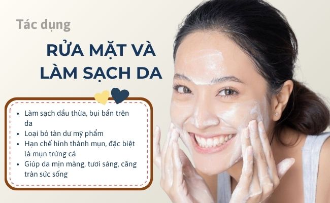 Tác dụng của việc rửa mặt và làm sạch da
