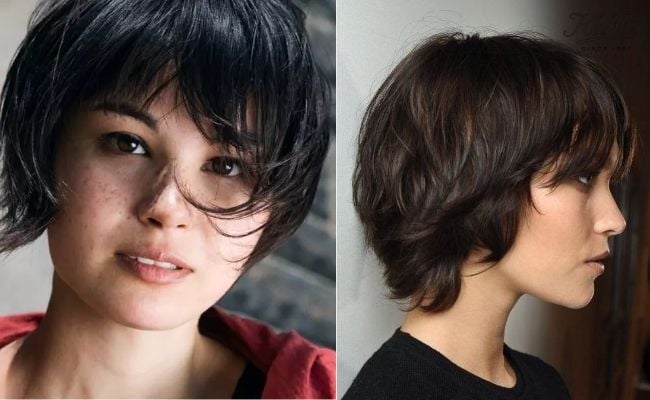 Kiểu tóc tém nữ uốn đuôi