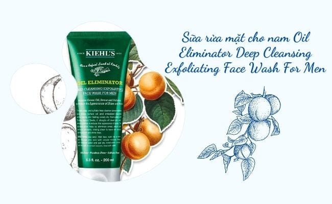 Sữa rửa mặt cho nam Oil Eliminator Deep Cleansing Exfoliating Face Wash For Men