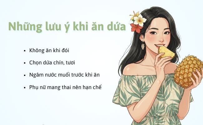 Những lưu ý khi ăn dứa