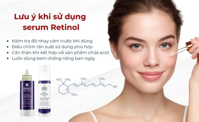 Lưu ý khi sử dụng serum Retinol