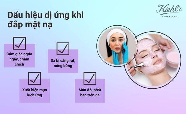 Dấu hiệu dị ứng khi đắp mặt nạ