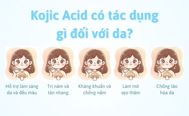 Kojic Acid có tác dụng gì đối với da?