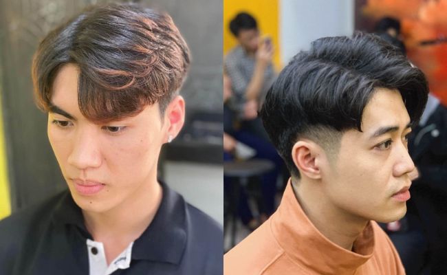 Kiểu tóc cạo 2 bên để mái dài kết hợp rẽ ngôi 7/3