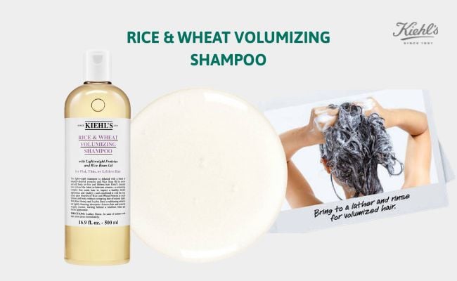 Dầu Gội Phục Hồi Tóc Kiehl's Rice & Wheat Volumizing Shampoo