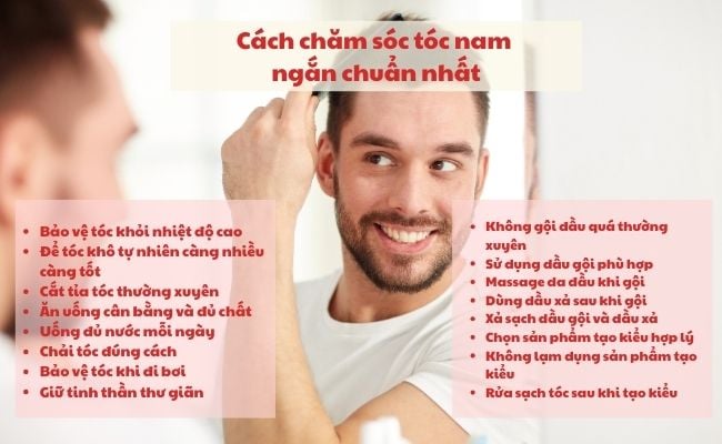 Cách chăm sóc tóc nam ngắn chuẩn nhất