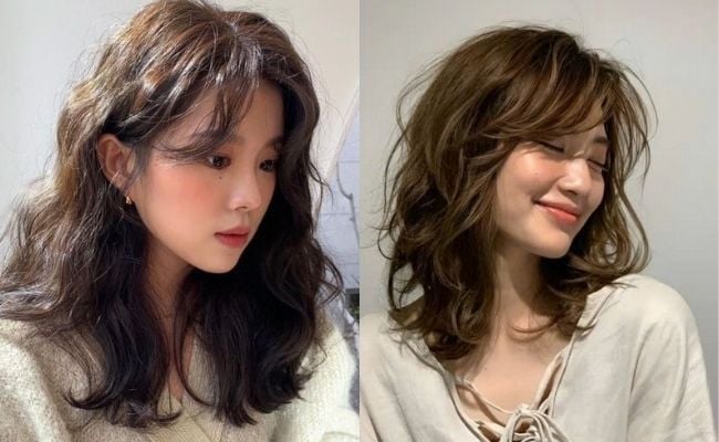 Kiểu tóc xoăn sóng lơi ngang vai đánh rối phá cách