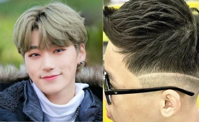 Nhuộm tóc nam màu nâu xanh rêu