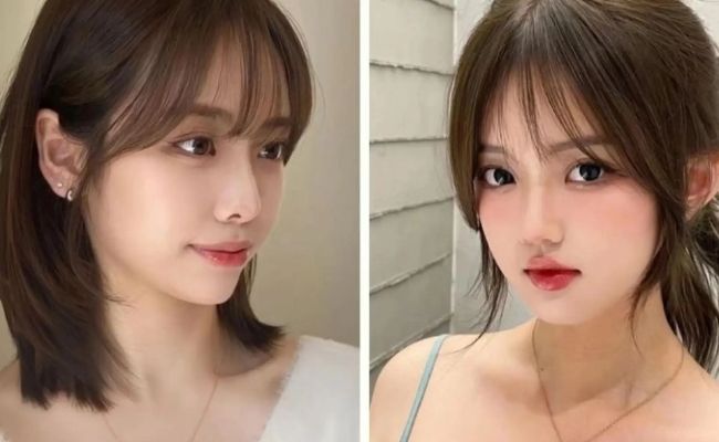 kiểu tóc mái cho mặt dài