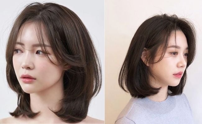 Tóc lob ngang vai choppy năng động