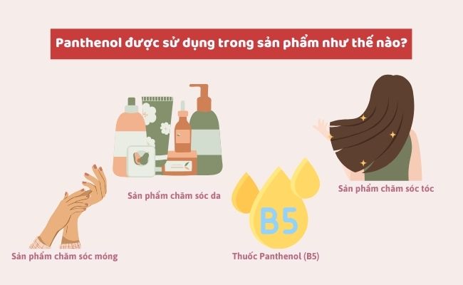 Panthenol được sử dụng trong sản phẩm như thế nào?