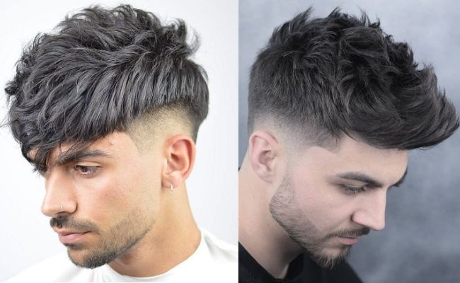 Nam da ngăm nhuộm tóc màu đen khói