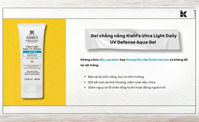 Gel chống nắng Kiehl's Ultra Light Daily UV Defense