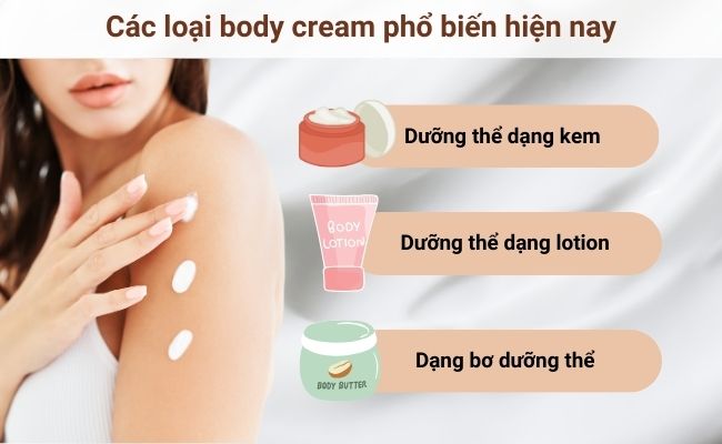 Các loại body cream phổ biến hiện nay