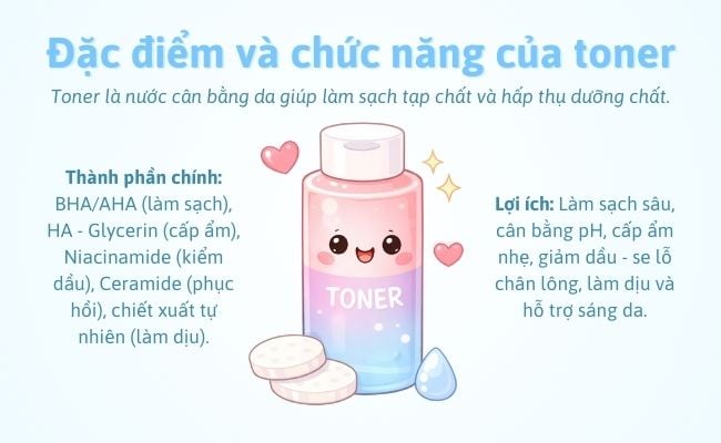 Đặc điểm và chức năng của toner