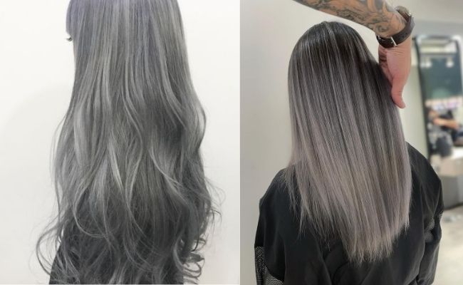 Tóc màu khói bạc (silver grey)