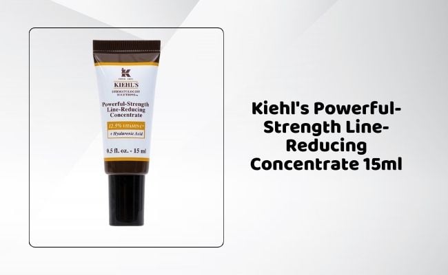 Serum Vitamin C Đậm Đặc Kiehl's Powerful-Strength Line-Reducing Concentrate 15ml Tác Động Giảm Mụn, Thâm Sau Mụn Và Lỗ Chân Lông To