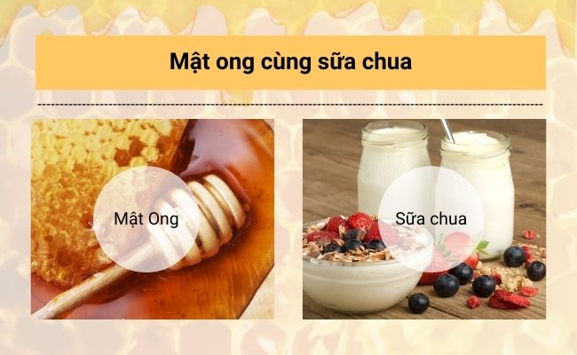 Sữa chua và mật ong giúp dưỡng ẩm, hỗ trợ làm sáng da và giảm thâm. 