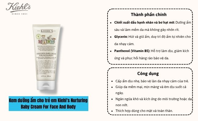 Kiehl's Nurturing Baby Cream For Face And Body