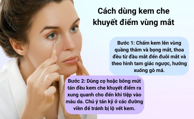 Thoa kem che khuyết điểm thành hình tam giác