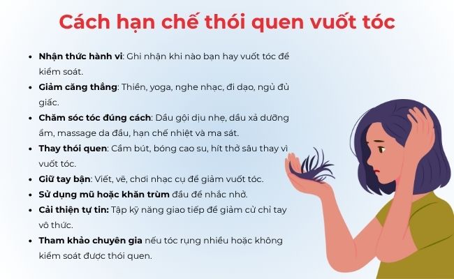 Một vài cách giúp hạn chế thói quen vuốt tóc